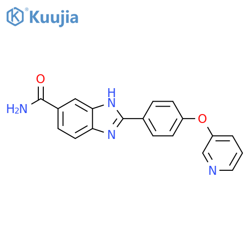 1H-Benzimidazole-5-carboxamide, 2-[4-(3-pyridinyloxy)phenyl]- structure