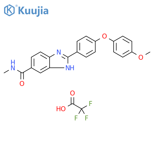 1H-Benzimidazole-5-carboxamide,2-[4-(4-methoxyphenoxy)phenyl]-N-methyl-, mono(trifluoroacetate) structure