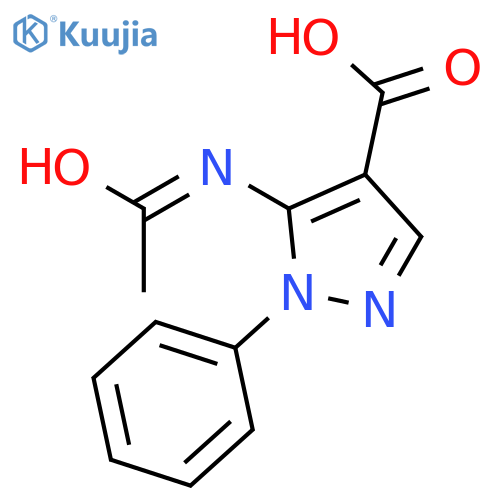 5-acetamido-1-phenyl-1H-pyrazole-4-carboxylic acid structure