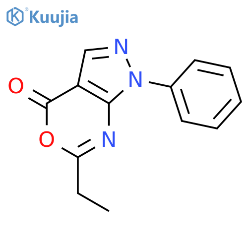Pyrazolo[3,4-d][1,3]oxazin-4(1H)-one, 6-ethyl-1-phenyl- structure
