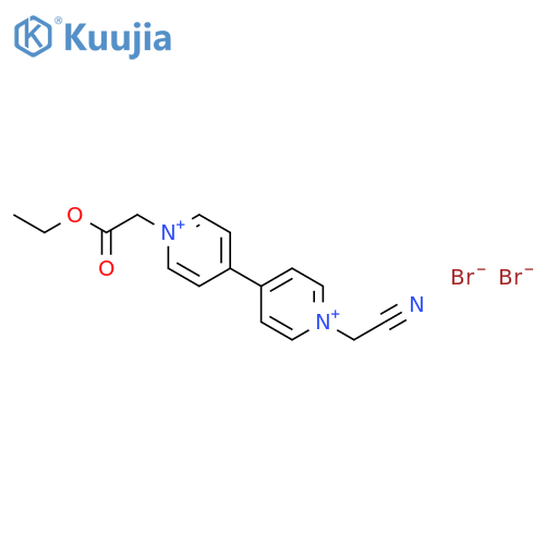 4,4'-BIPYRIDINIUM, 1-(CYANOMETHYL)-1'-(2-ETHOXY-2-OXOETHYL)-, DIBROMIDE structure