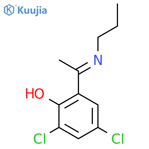 PHENOL, 2,4-DICHLORO-6-[(1E)-1-(PROPYLIMINO)ETHYL]- structure