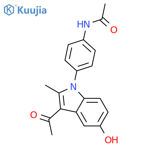 Acetamide, N-[4-(3-acetyl-5-hydroxy-2-methyl-1H-indol-1-yl)phenyl]- structure
