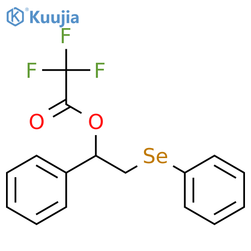 Acetic acid, trifluoro-, 1-phenyl-2-(phenylseleno)ethyl ester structure