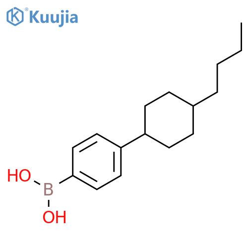 (4-(trans-4-Butylcyclohexyl)phenyl)boronic acid structure
