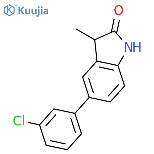 2H-INDOL-2-ONE, 5-(3-CHLOROPHENYL)-1,3-DIHYDRO-3-METHYL- structure