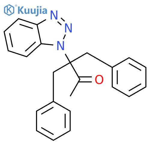 2-Butanone, 3-(1H-benzotriazol-1-yl)-4-phenyl-3-(phenylmethyl)- structure