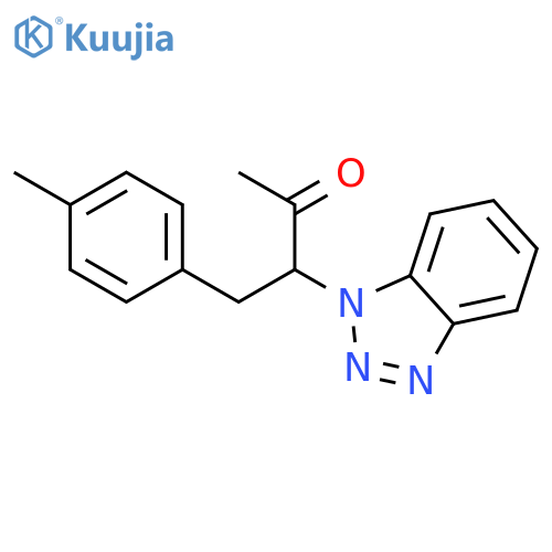 2-BUTANONE, 3-(1H-BENZOTRIAZOL-1-YL)-4-(4-METHYLPHENYL)- structure
