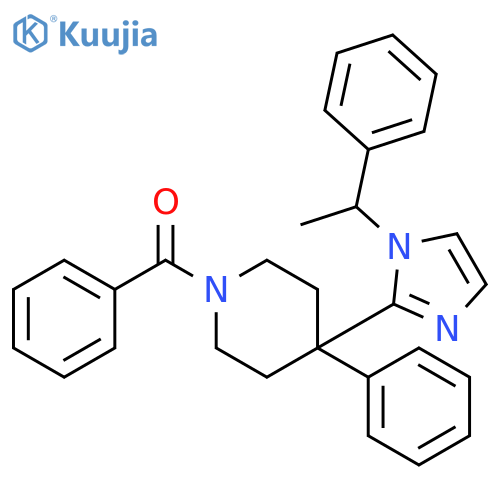 Piperidine, 1-benzoyl-4-phenyl-4-[1-(1-phenylethyl)-1H-imidazol-2-yl]- structure