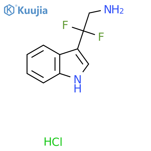 2,2-Difluoro-2-(1H-indol-3-yl)ethanamine hydrochloride structure
