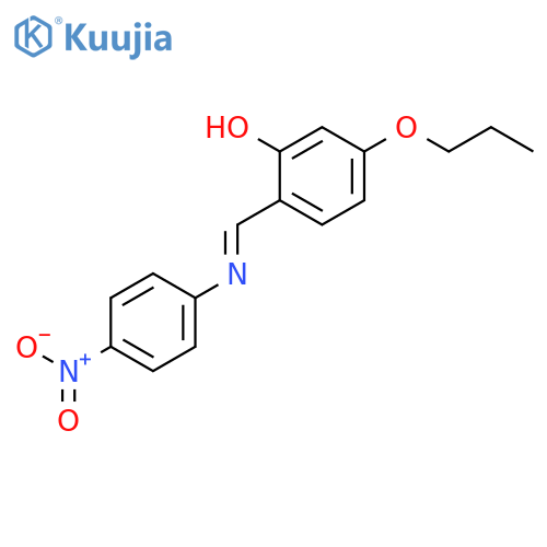 Phenol, 2-[(E)-[(4-nitrophenyl)imino]methyl]-5-propoxy- structure