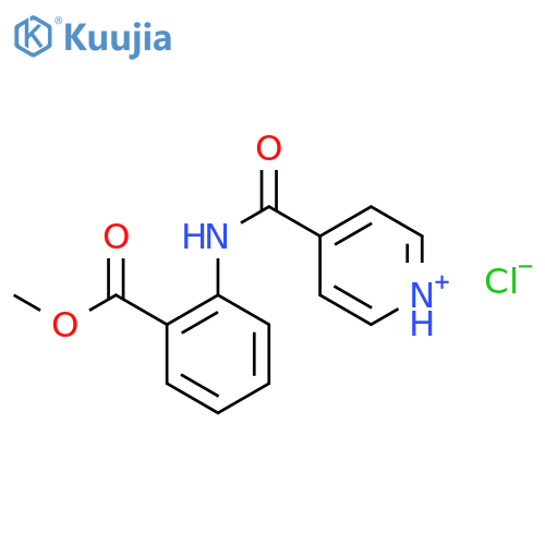 4-{[2-(methoxycarbonyl)phenyl]carbamoyl}pyridinium chloride structure