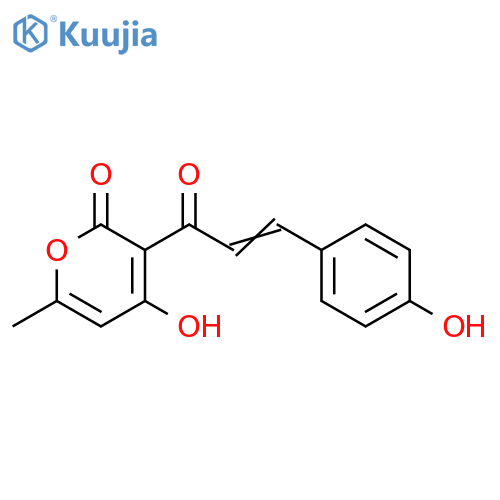 2H-Pyran-2-one,4-hydroxy-3-[3-(4-hydroxyphenyl)-1-oxo-2-propenyl]-6-methyl- structure