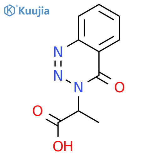 2-(4-oxo-3,4-dihydro-1,2,3-benzotriazin-3-yl)propanoic acid structure