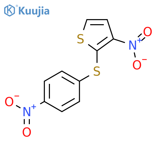 Thiophene, 3-nitro-2-[(4-nitrophenyl)thio]- structure