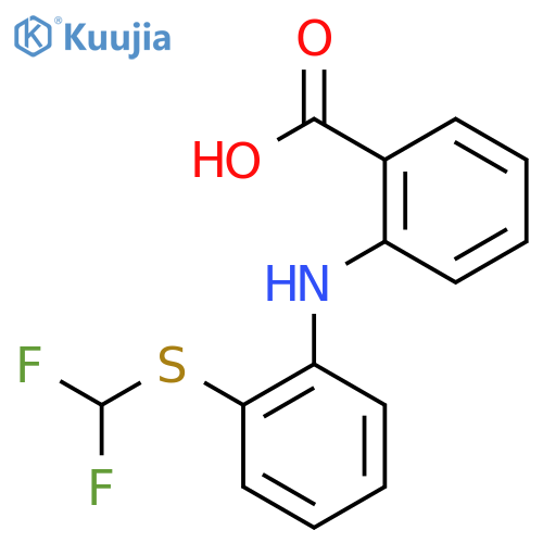 2-[2-(difluoromethylsulfanyl)anilino]benzoic Acid structure