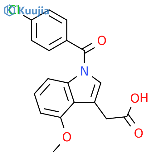 1H-INDOLE-3-ACETIC ACID, 1-(4-CHLOROBENZOYL)-4-METHOXY- structure