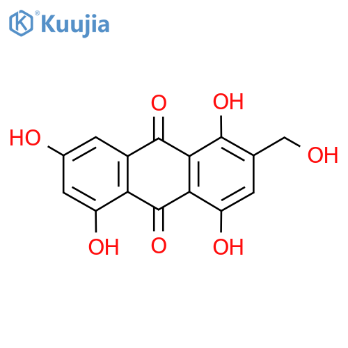 1,4,5,7-Tetrahydroxy-2-(hydroxymethyl)anthraquinone structure
