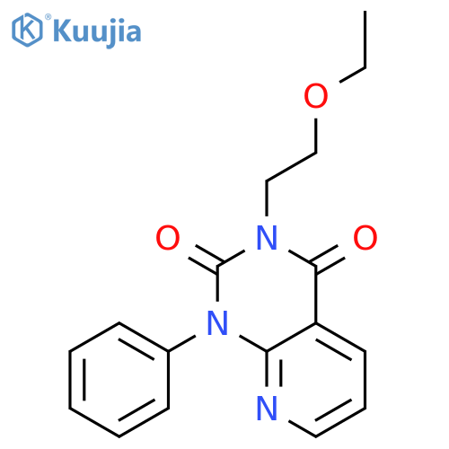 Pyrido[2,3-d]pyrimidine-2,4(1H,3H)-dione, 3-(2-ethoxyethyl)-1-phenyl- structure