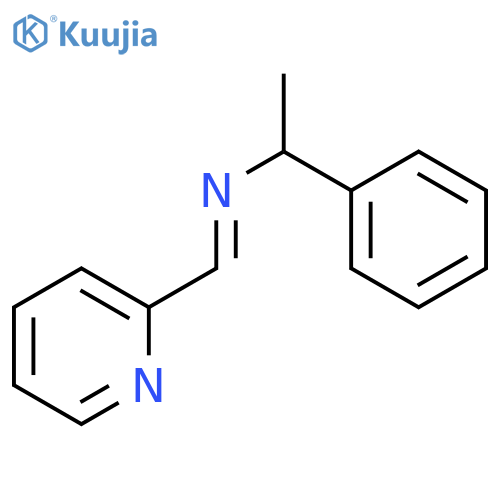 Benzenemethanamine, α-methyl-N-(2-pyridinylmethylene)-, (αS)- structure