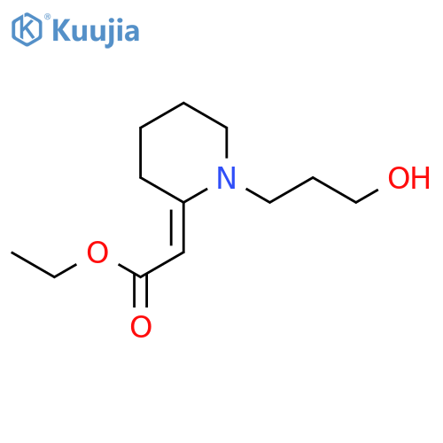 Acetic acid, [1-(3-hydroxypropyl)-2-piperidinylidene]-, ethyl ester, (2E)- structure