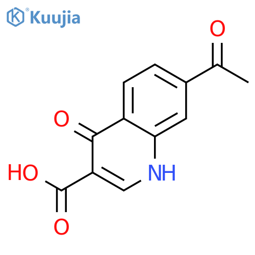7-Acetyl-4-oxo-1,4-dihydro-quinoline-3-carboxylic acid structure