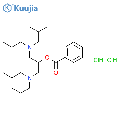 2-[bis(2-methylpropyl)amino]-1-[(dipropylamino)methyl]ethyl benzoate dihydrochloride structure