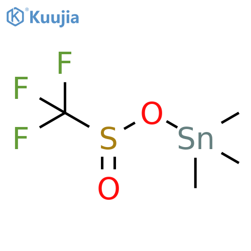Trimethyl[[(trifluoromethyl)sulfinyl]oxy]stannane structure