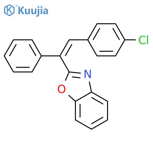 2-[2-(4-Chlorophenyl)-1-phenylethenyl]-1,3-benzoxazole structure