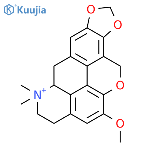 (S)-1-methoxy-5,5-dimethyl-4,5,5a,11-tetrahydro-3H,6H-[1,3]dioxolo[4'',5'':5',6']benzo[1',2',3':4,5]isochromeno[1,8,7-hij]isoquinolinium structure