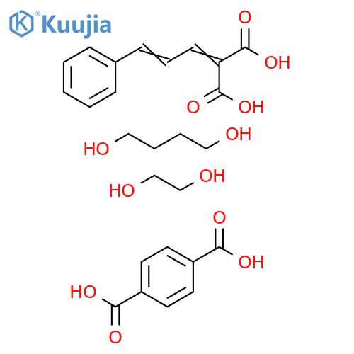 1,4-Benzenedicarboxylicacid,polymerwith1,4-butanediol,1,2-ethanedioland(3-phenyl-2-propenylidene)propanedioicacid structure