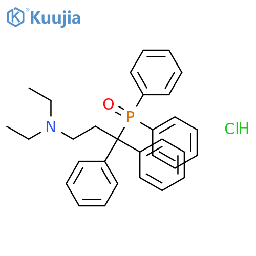 3-(diphenylphosphoryl)-N,N-diethyl-3,3-diphenylpropan-1-amine hydrochloride (1:1) structure