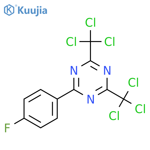 1,3,5-TRIAZINE, 2-(4-FLUOROPHENYL)-4,6-BIS(TRICHLOROMETHYL)- structure