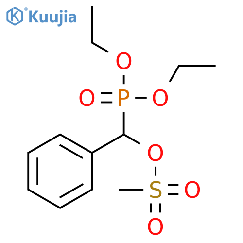 PHOSPHONIC ACID, [[(METHYLSULFONYL)OXY]PHENYLMETHYL]-, DIETHYL ESTER structure