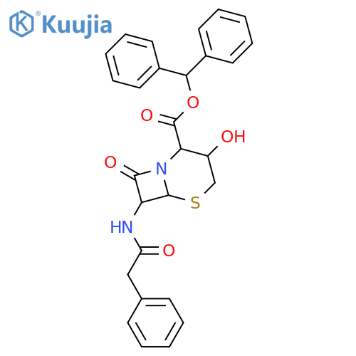 BENZHYDRYL 3-HYDROXY-7-(PHENYLACETAMIDO)CEPHAM-4-CARBOXYLATE structure