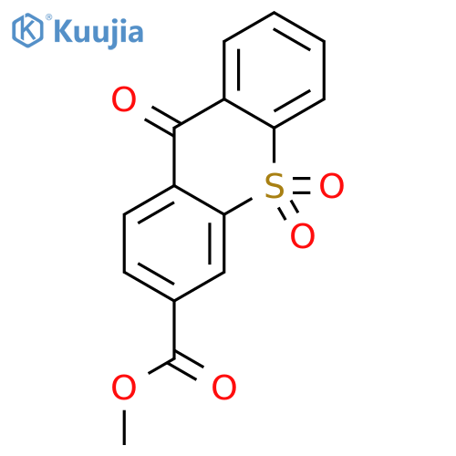 9H-Thioxanthene-3-carboxylic acid, 9-oxo-, methyl ester, 10,10-dioxide structure