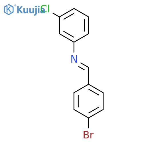 Benzenamine, N-[(4-bromophenyl)methylene]-3-chloro- structure