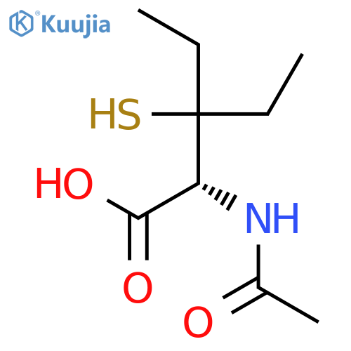 NORVALINE, N-ACETYL-3-ETHYL-3-MERCAPTO- structure