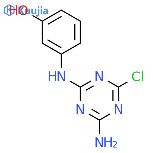 Phenol, 3-[(4-amino-6-chloro-1,3,5-triazin-2-yl)amino]- structure
