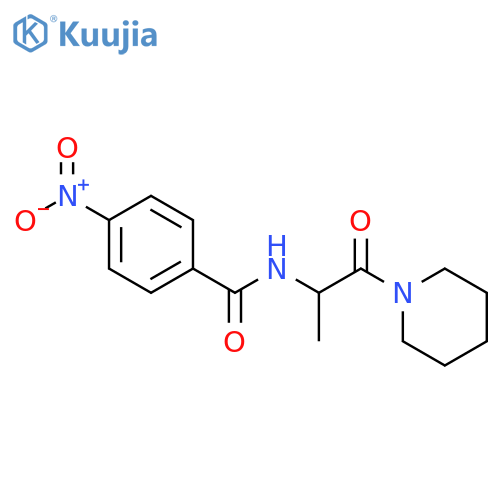 Benzamide, N-[1-methyl-2-oxo-2-(1-piperidinyl)ethyl]-4-nitro- structure