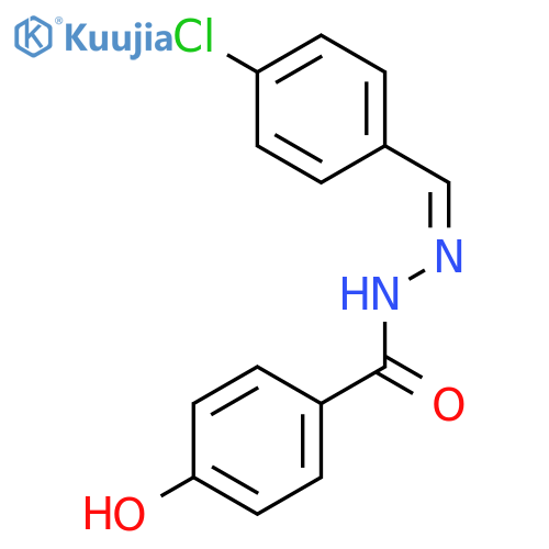 Benzoic acid,4-hydroxy-, 2-[(4-chlorophenyl)methylene]hydrazide structure