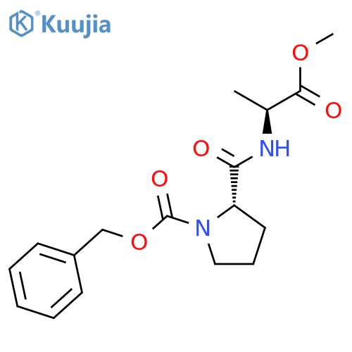 L-Alanine, N-[1-[(phenylmethoxy)carbonyl]-L-prolyl]-, methyl ester structure