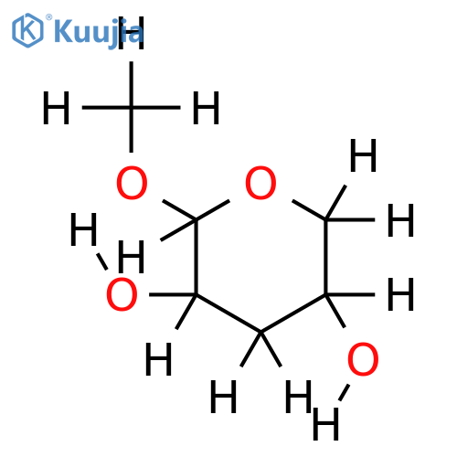 Deoxy-erythro-pentose,9CI,8CI-beta-D-Pyranose-form-Me glycoside structure