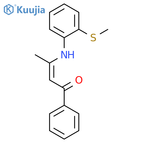 2-Buten-1-one, 3-[[2-(methylthio)phenyl]amino]-1-phenyl-, (2Z)- structure