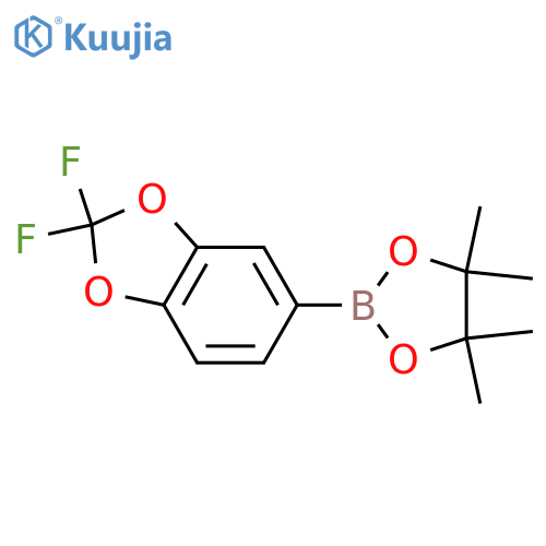 2-(2,2-difluoro-2H-1,3-benzodioxol-5-yl)-4,4,5,5-tetramethyl-1,3,2-dioxaborolane structure