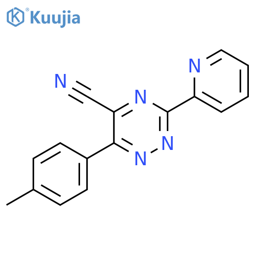 1,2,4-TRIAZINE-5-CARBONITRILE, 6-(4-METHYLPHENYL)-3-(2-PYRIDINYL)- structure