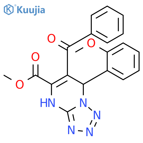 <br>6-Benzoyl-7-(2-methoxy-phenyl)-4,7-dihydro-tetrazolo[1,5-a]pyrimidine-5-car boxylic acid methyl ester structure