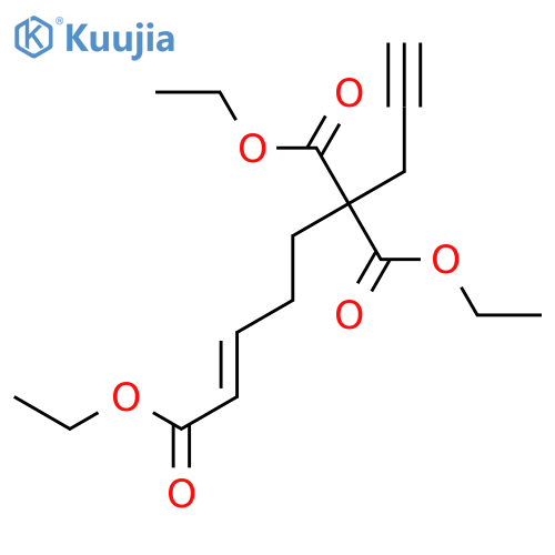 1-OCTEN-7-YNE-1,5,5-TRICARBOXYLIC ACID, TRIETHYL ESTER, (1E)- structure