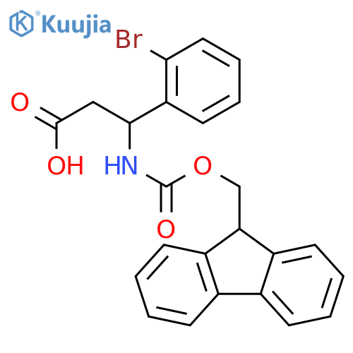 Fmoc-(R)-3-amino-3-(2-bromo-phenyl)-propionic acid structure