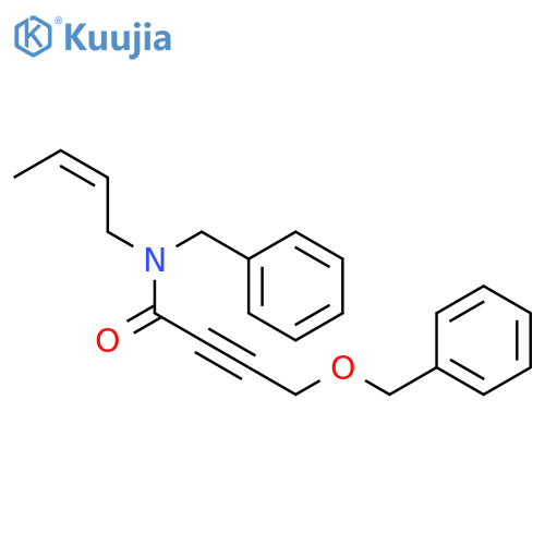 2-Butynamide, N-(2Z)-2-butenyl-4-(phenylmethoxy)-N-(phenylmethyl)- structure
